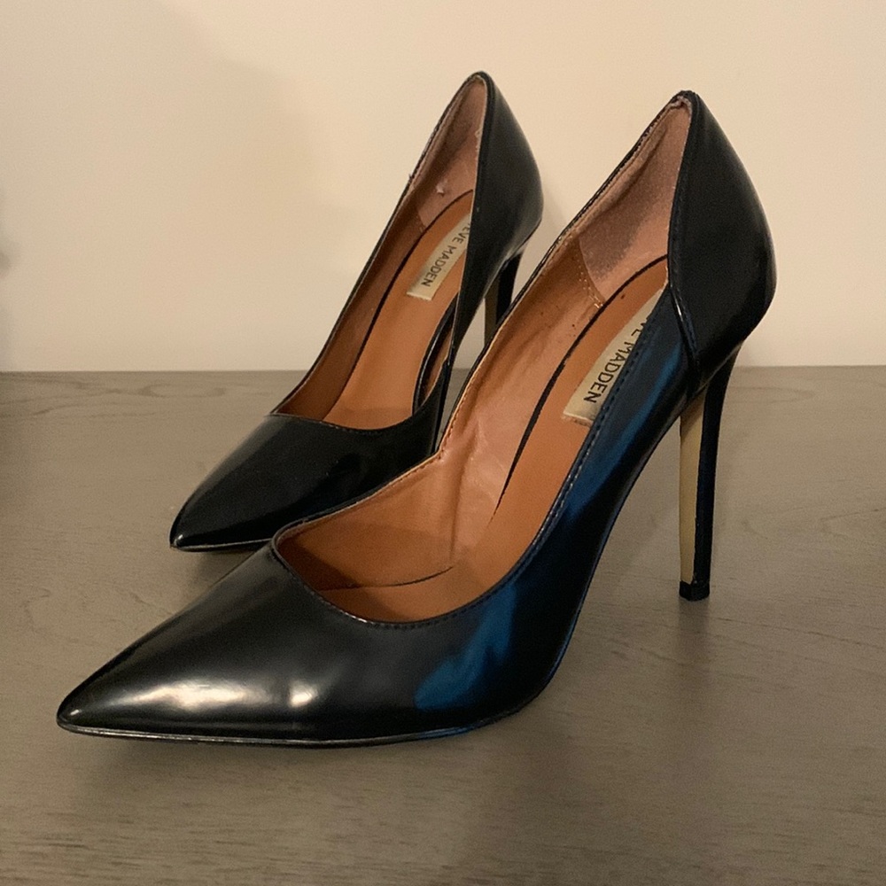 Black Steve Madden Patent Leather Heels
